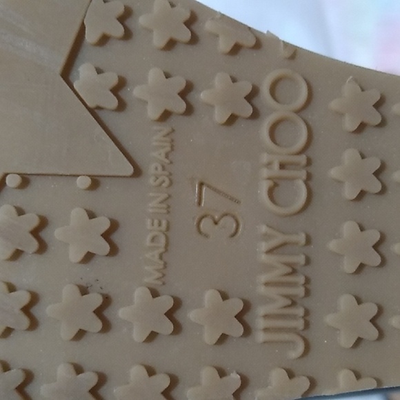 SALE! Authentic Jimmy Choo Star Studded Wedge Sandals Sz.7 or 37 Worn 1X - Picture 12 of 16